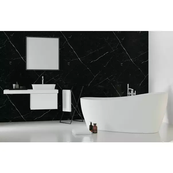 Cada freestanding Ideal Standard Atelier Around 180x85 cm alb - negru lucios [3]