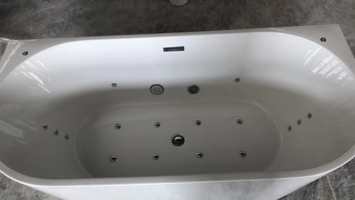 Cada freestanding Jasmine cu Hidromasaj lipita de perete 170x80 cm [3]