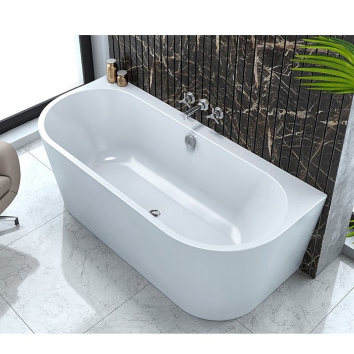Cada freestanding Kolpasan, Dream 170, semi-ovala, cu instalatie, alb [1]