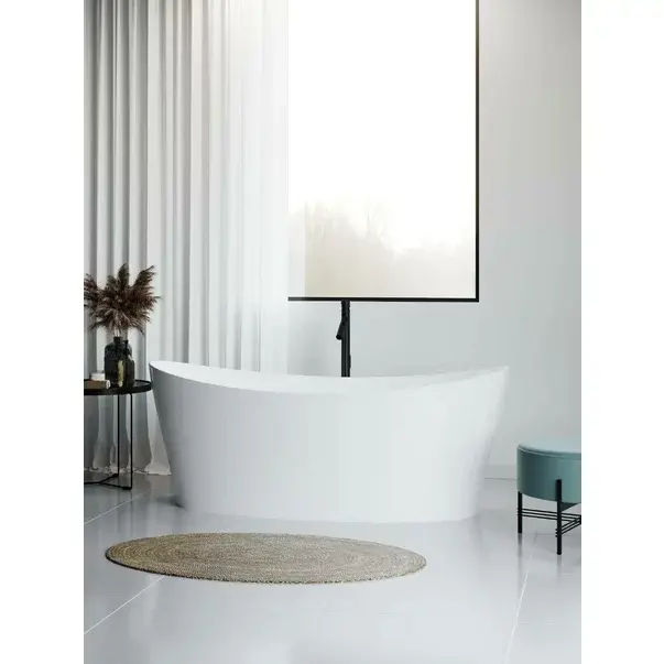 Cada freestanding Marmite Poros 160x72 cm alb [4]