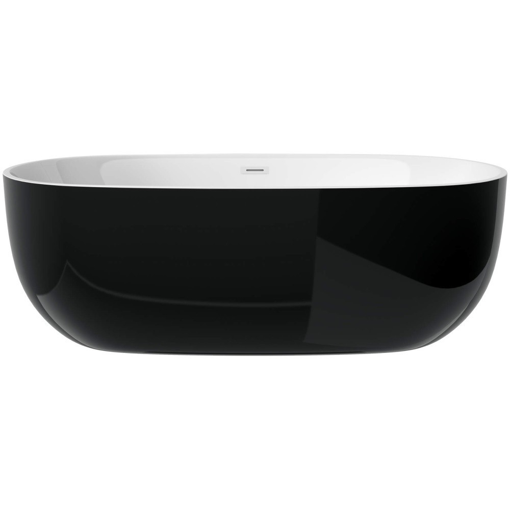 Cada freestanding ovala Deante Alpinia acril 170x80 cm, negru/alb [2]