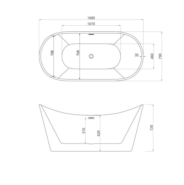 Cada freestanding Juno 170x80 cm [3]