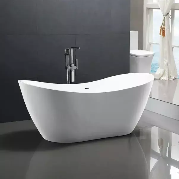 Cada freestanding Rea Ferrano 170x80 cm alb lucios [2]
