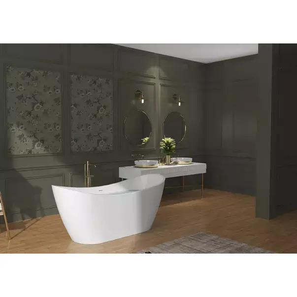 Cada freestanding Rea Kerrano 150x75 cm alb lucios [2]