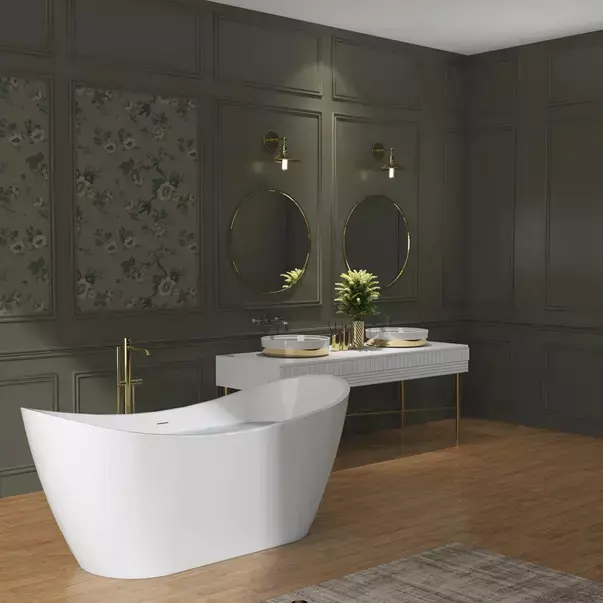 Cada freestanding Rea Kerrano 170x75 cm alb lucios [1]
