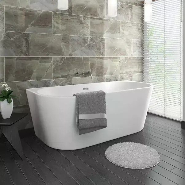Cada freestanding Rea Olimpia BTW 170x80 cm alb lucios [2]