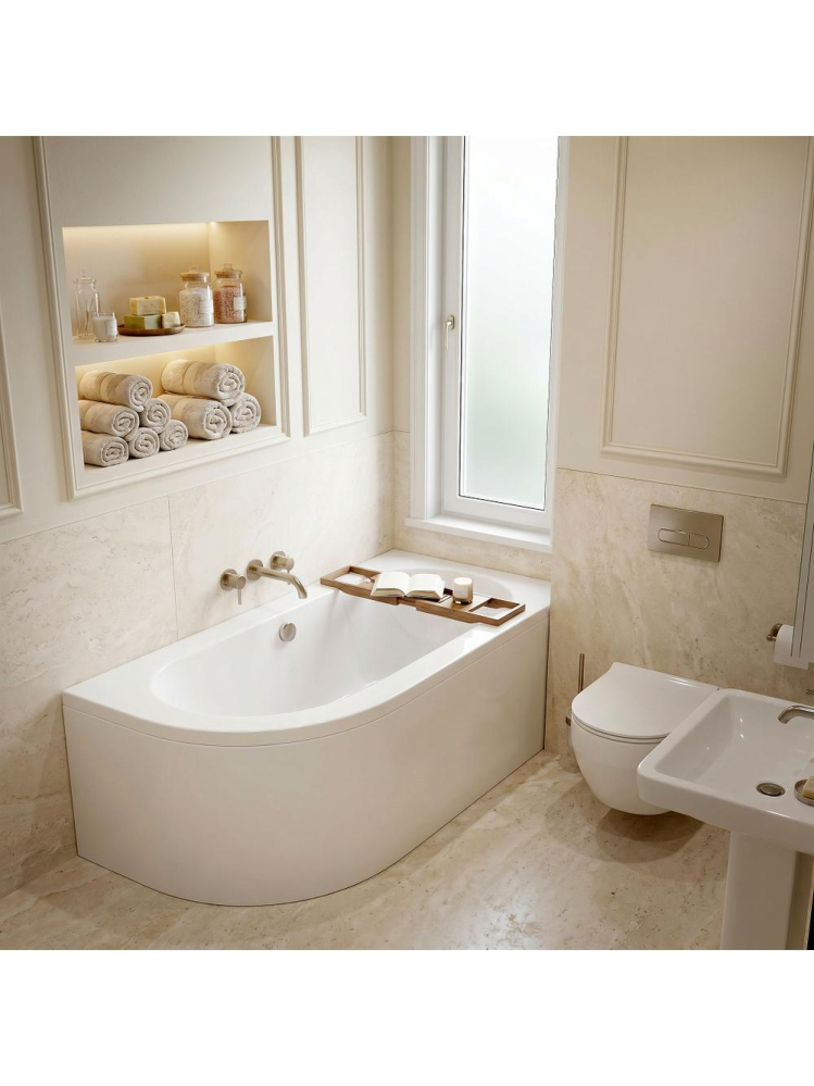 Cada freestanding Rea Orion cu montaj dreapta 150 cm alb [3]