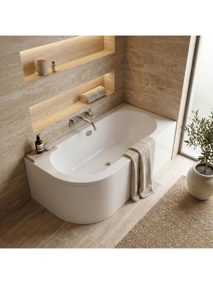 Cada freestanding Rea Orion montaj dreapta 170 cm alb [3]