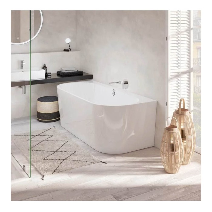 Cada freestanding, Villeroy & Boch, Oberon 2.0, 180, back-to-wall, cu instalatie completa, alb alpin [5]