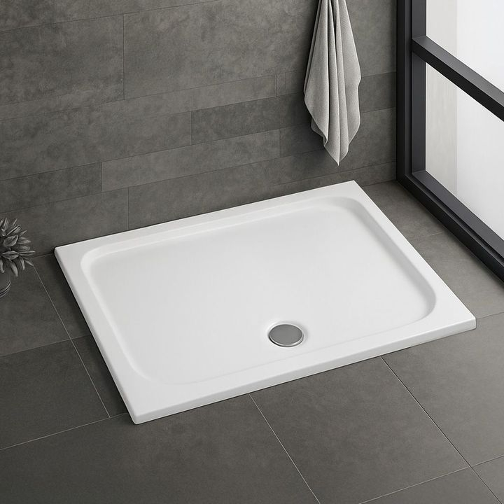 Cada pentru dus din acril Rea Belmond 80x100 alb [6]