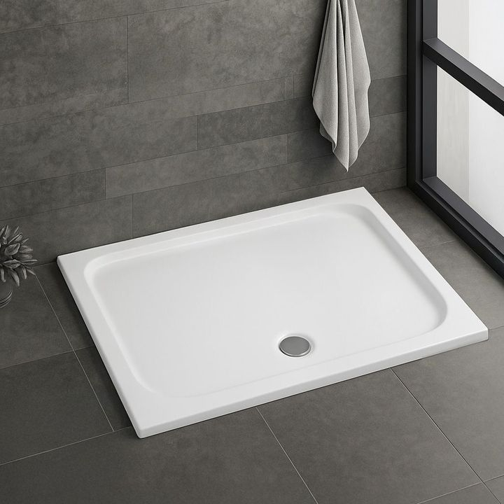 Cada pentru dus din acril Rea Belmond 90x120 alb [6]