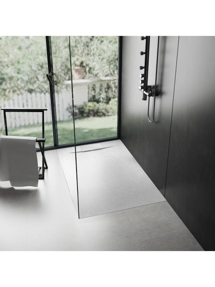 Cadita de dus Bazalt 80x120 cm alb [3]