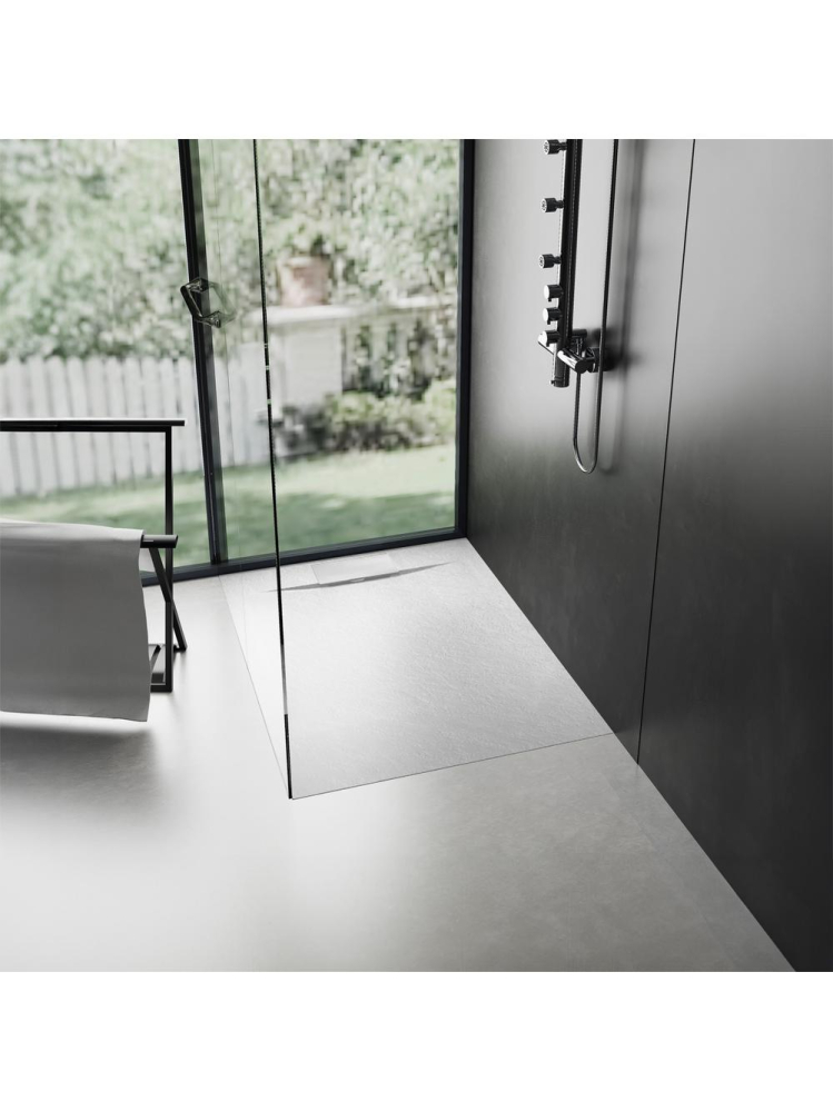 Cadita de dus Bazalt 90x90 cm alb [3]