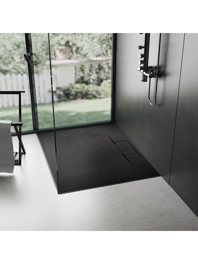 Cadita de dus Bazalt long 90x120 cm negru [4]