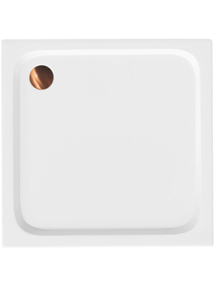 Cadita de dus cu ventil auriu periat Rea Belmond 90x90 cm alb [6]