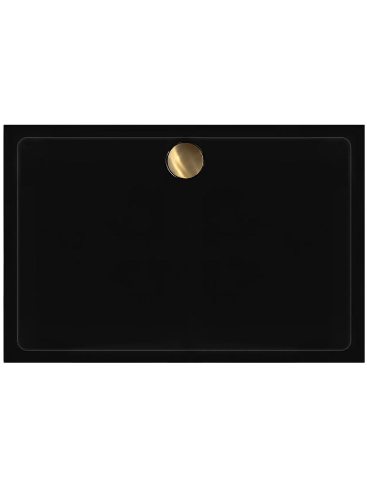 Cadita de dus cu ventil auriu periat Rea Savoy 80x100 cm negru [3]