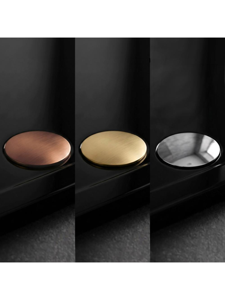 Cadita de dus cu ventil auriu periat Rea Savoy 80x100 cm negru [10]