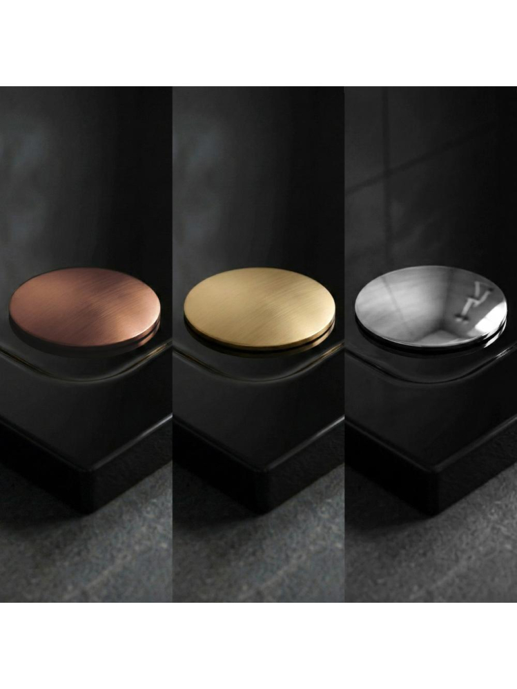 Cadita de dus cu ventil auriu periat Rea Savoy 80x80 cm negru [2]