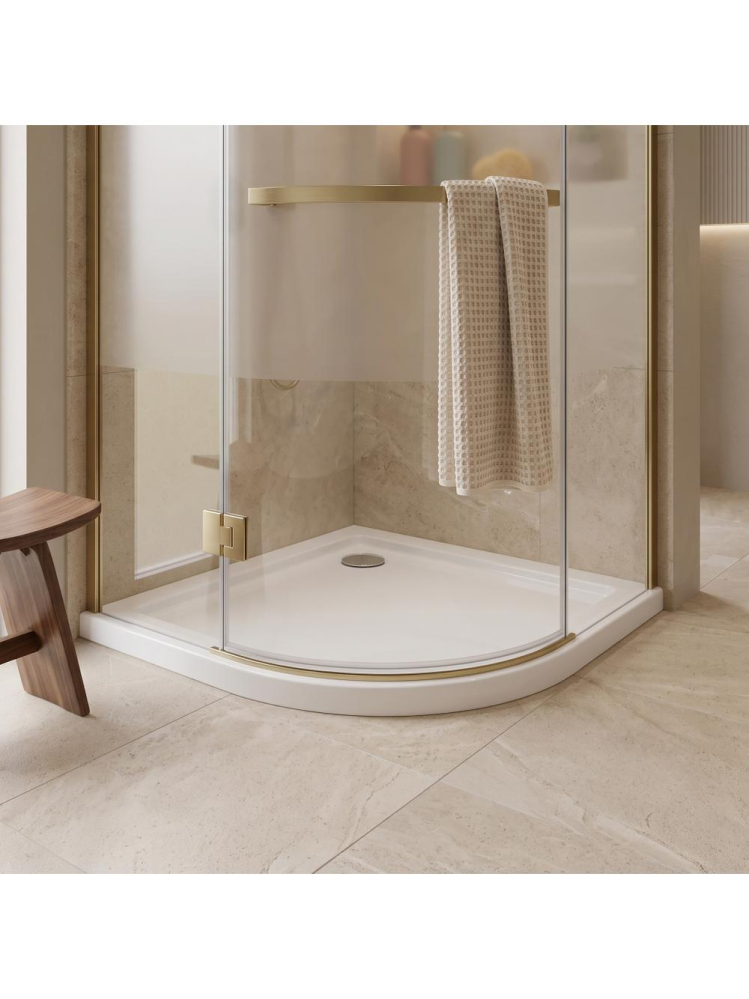 Cadita de dus Rea Look alb 80x80 cm acril montaj pe podea [5]
