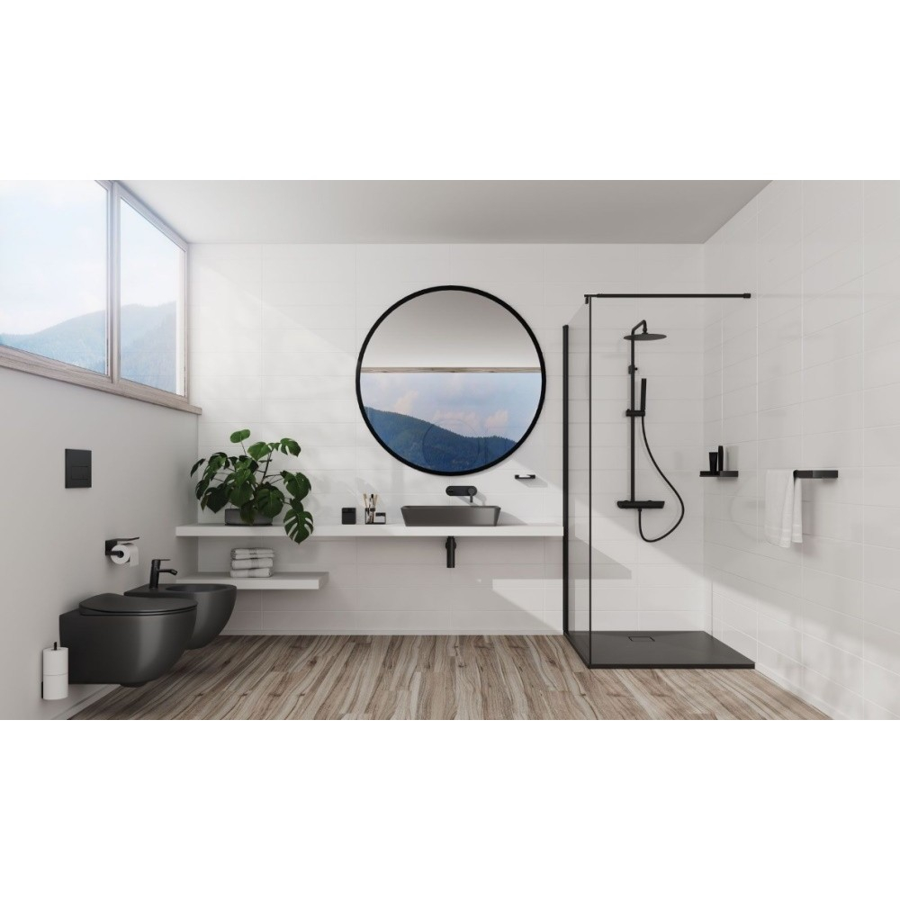 Cadita dus dreptunghiulara Deante Correo antracit metalic 100x80 cm [3]