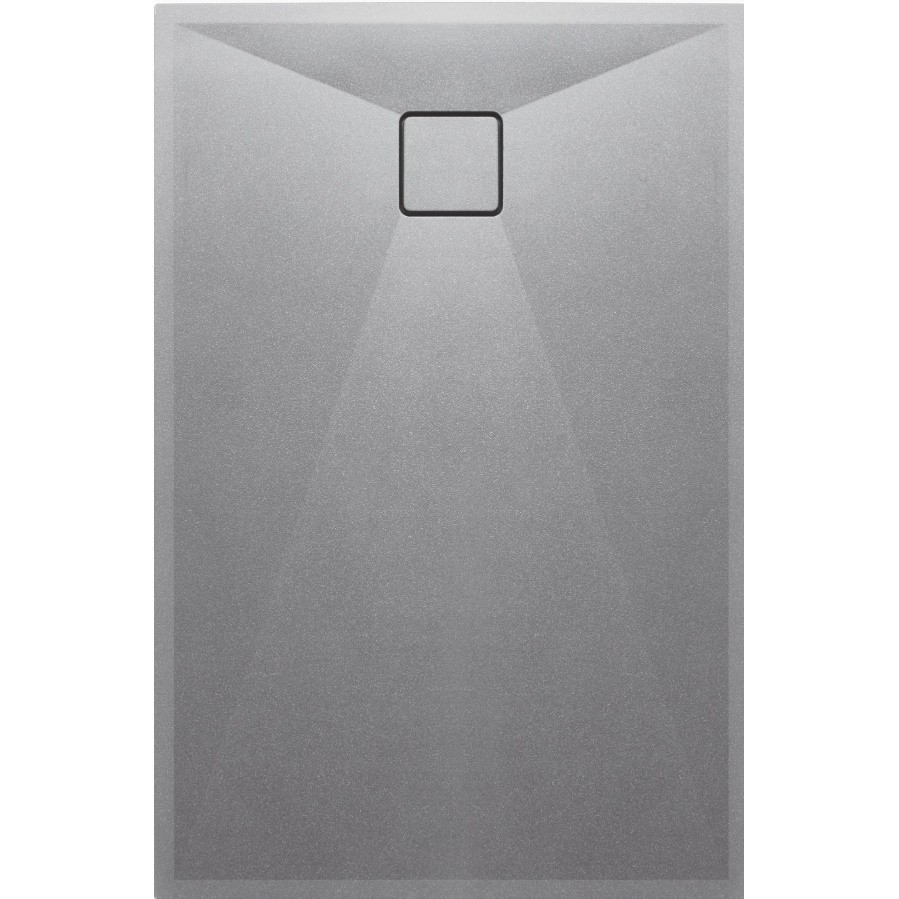 Cadita dus dreptunghiulara Deante Correo gri metalic 100x80 cm [1]