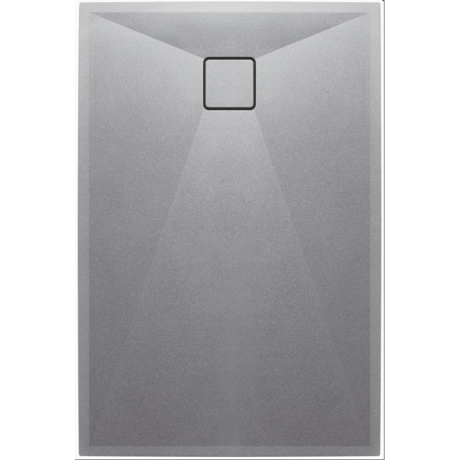 Cadita dus dreptunghiulara Deante Correo gri metalic 100x90 cm [1]