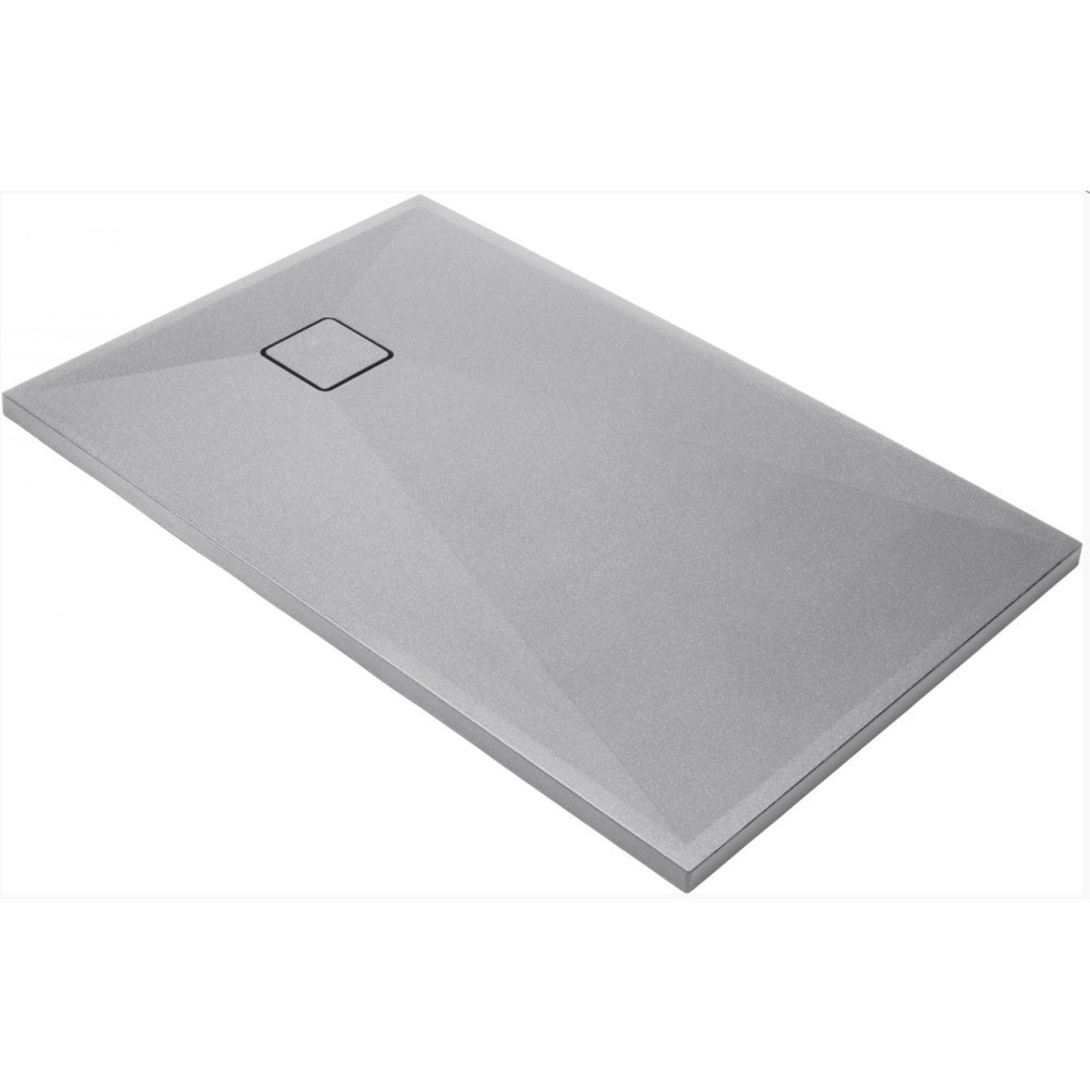 Cadita dus dreptunghiulara Deante Correo gri metalic 100x90 cm [2]