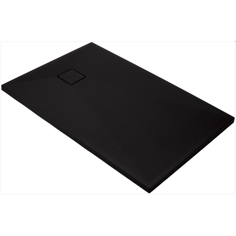 Cadita dus dreptunghiulara Deante Correo negru mat 100x80cm [2]