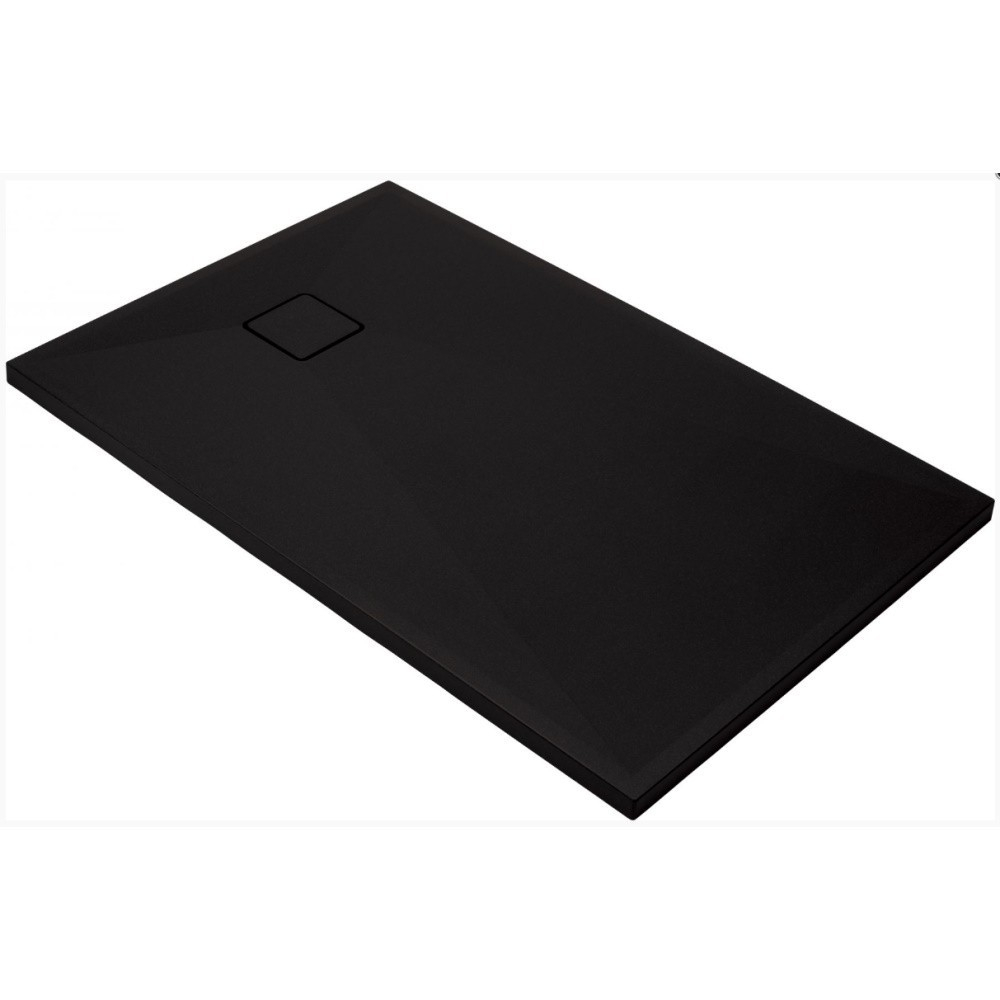 Cadita dus dreptunghiulara Deante Correo negru mat 100x90 cm [2]