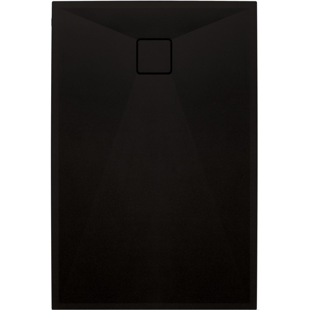 Cadita dus dreptunghiulara Deante Correo negru mat 120x80 cm [1]