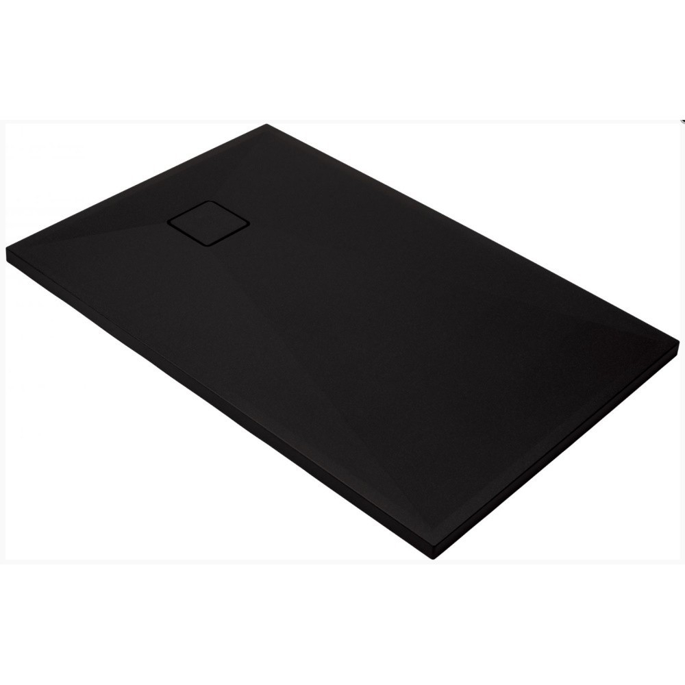 Cadita dus dreptunghiulara Deante Correo negru mat 120x80 cm [2]