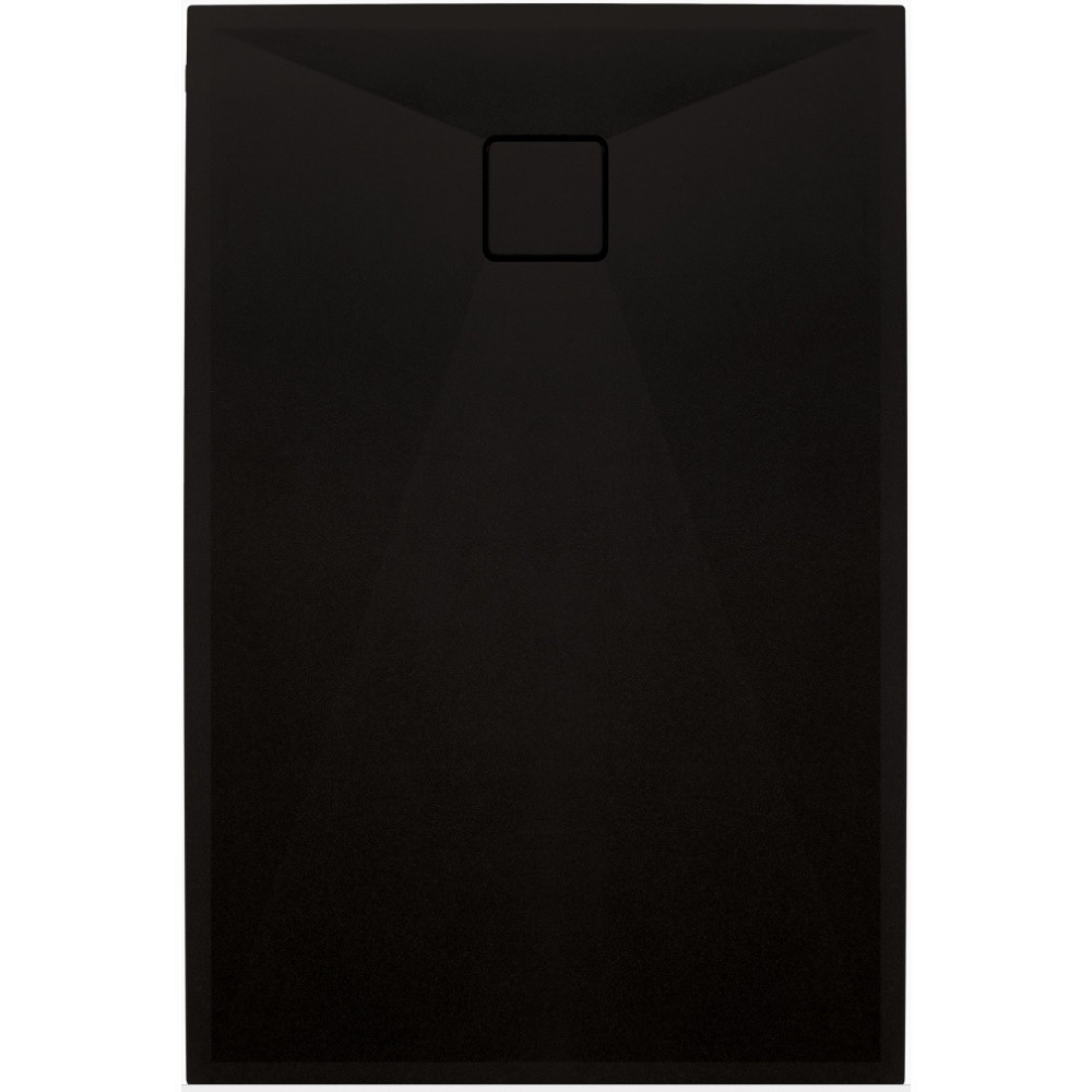 Cadita dus dreptunghiulara Deante Correo negru mat 120x90 cm [1]