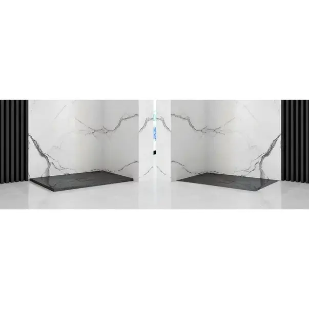 Cadita dus dreptunghiulara Rea Stone 80x100 negru [5]