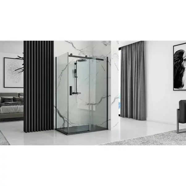 Cadita dus dreptunghiulara Rea Stone 80x100 negru [3]