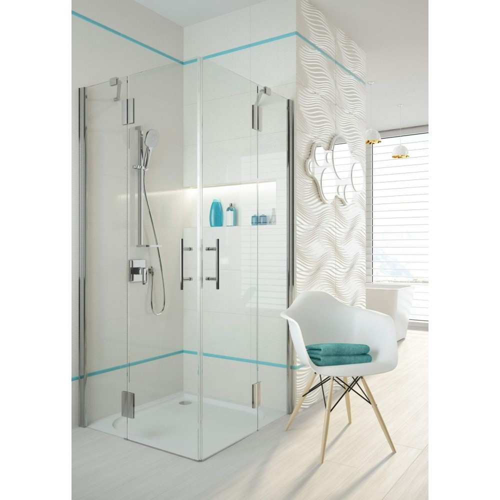 Cadita dus patrata Deante Cubic alb 80x80 cm [3]