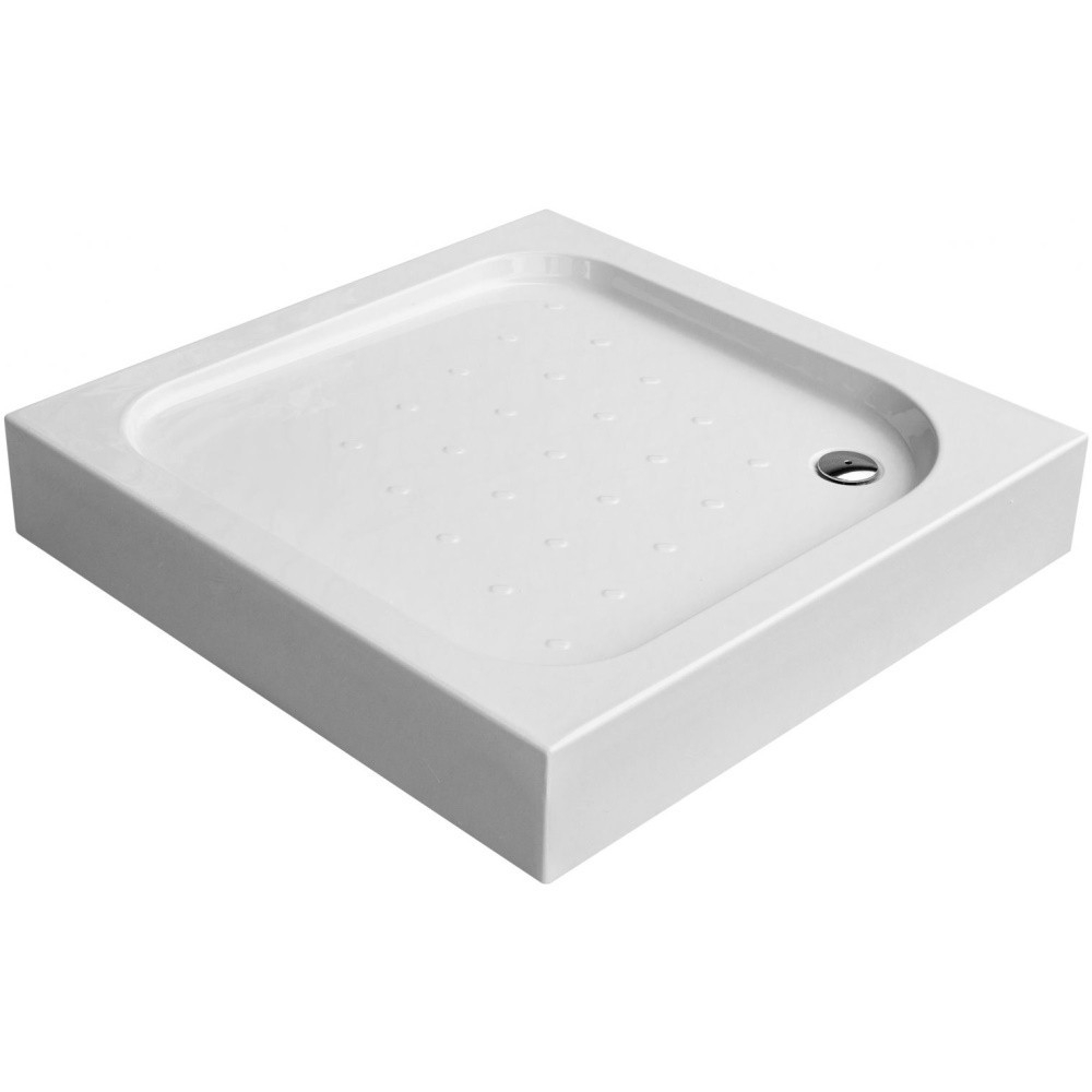 Cadita dus patrata Deante Funkia alb 80x80 cm [2]