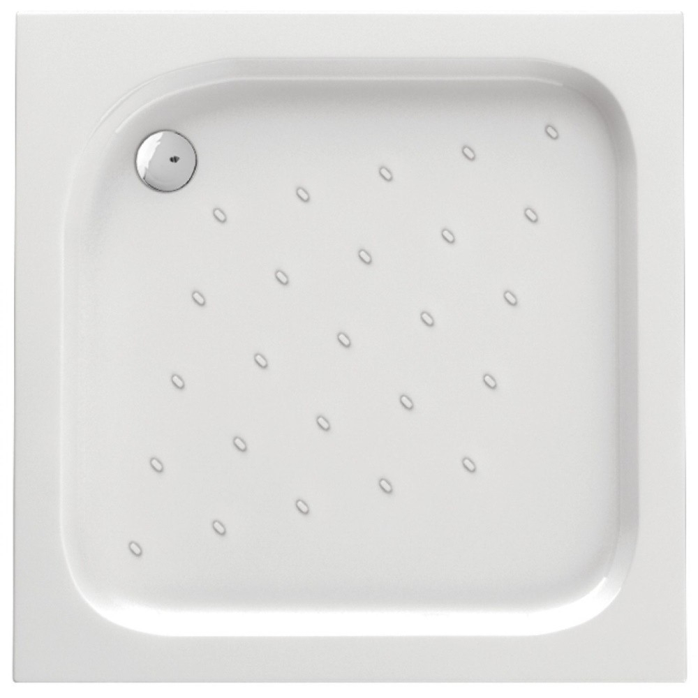 Cadita dus patrata Deante Funkia alb 90x90 cm [1]