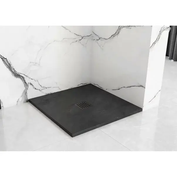 Cadita dus patrata Rea Rock 90x90 negru [5]