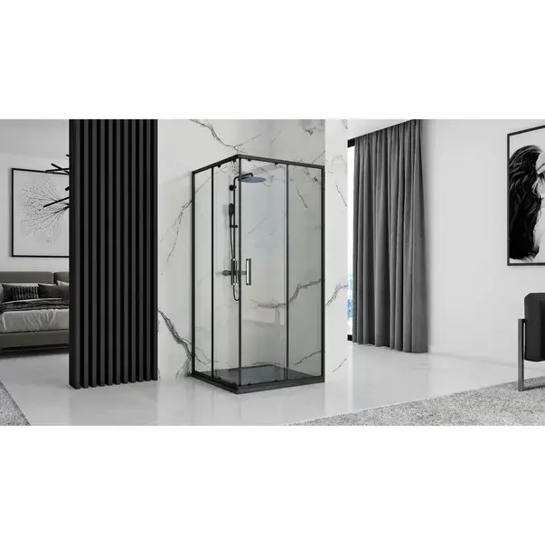 Cadita dus patrata Rea Rock 90x90 negru [6]