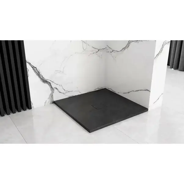 Cadita dus patrata Rea Stone 90x90 negru [7]