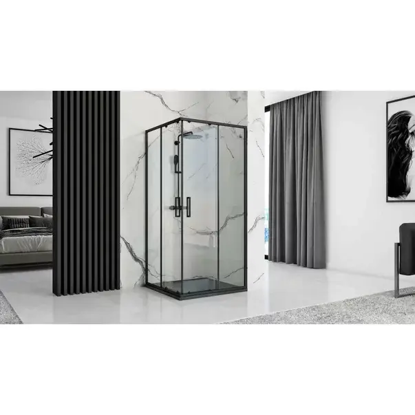 Cadita dus patrata Rea Stone 90x90 negru [3]