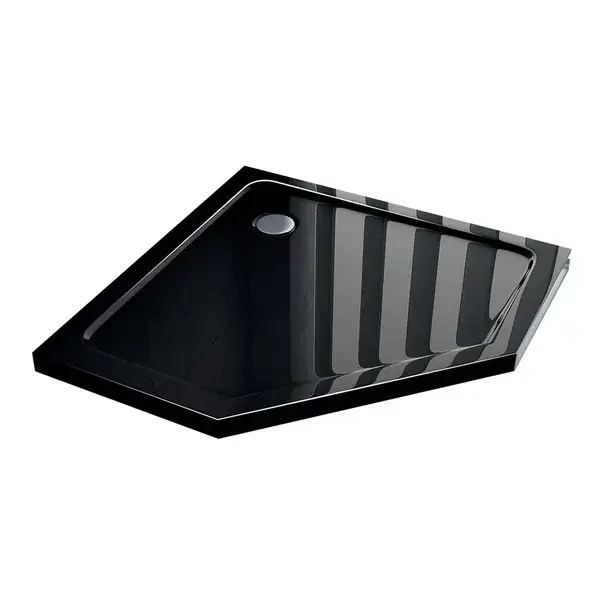 Cadita dus pentagonala Rea Diamond 90x90 negru [4]