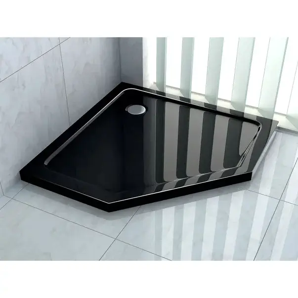 Cadita dus pentagonala Rea Diamond 90x90 negru [5]