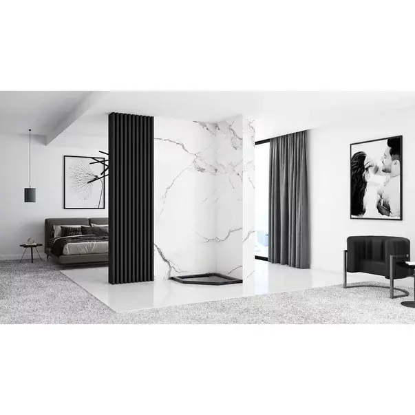 Cadita dus pentagonala Rea Diamond 90x90 negru [7]