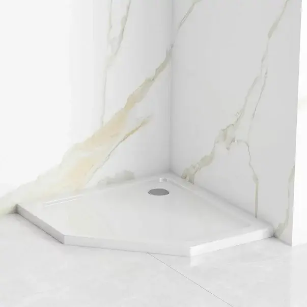 Cadita dus Rea Diamond 90x90 cm alb [2]