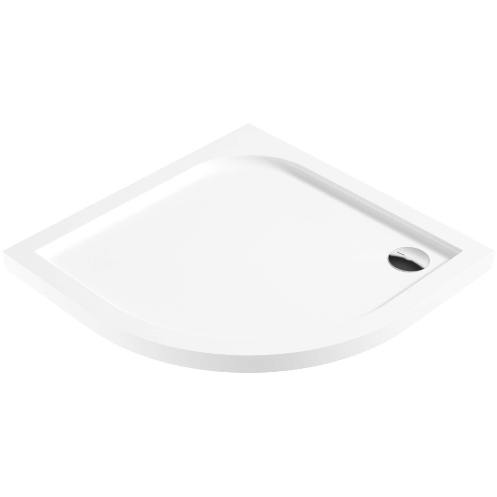 Cadita dus semirotunda Deante Cubic alb 90x90 cm [1]