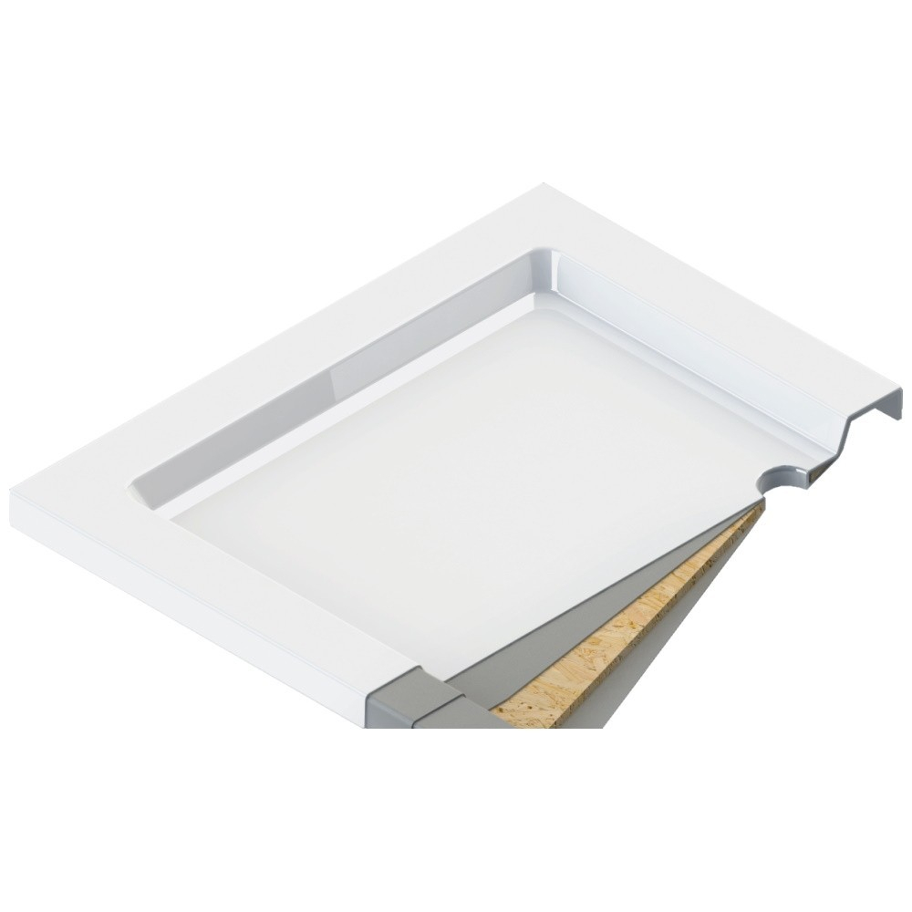 Cadita dus semirotunda Deante Jasmin alb 80 cm [3]