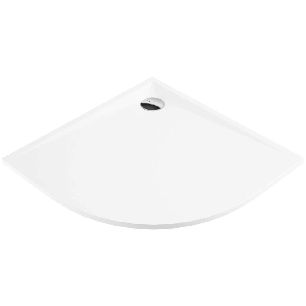 Cadita dus semirotunda Deante Kerria Plus alb 90 cm [1]