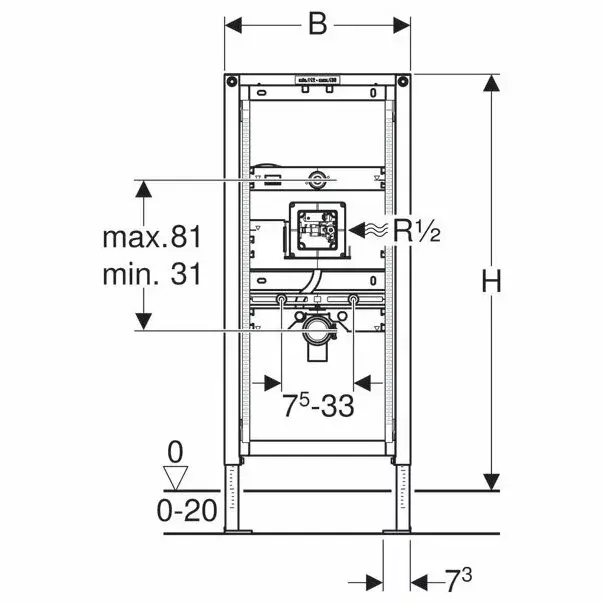Cadru Geberit Duofix montaj universal pentru pisoar H112cm [3]