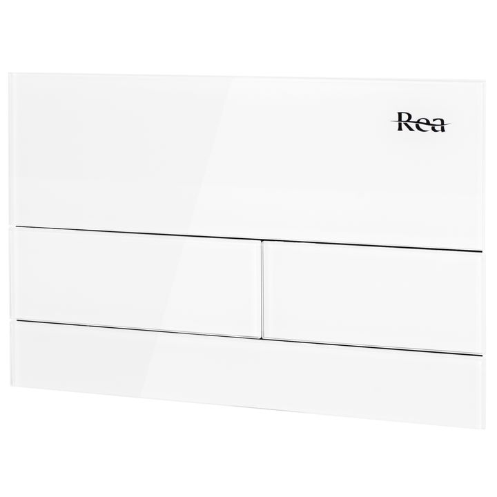 Cadru WC încastrat K011A-Q Rea cu buton T alb sticla [5]